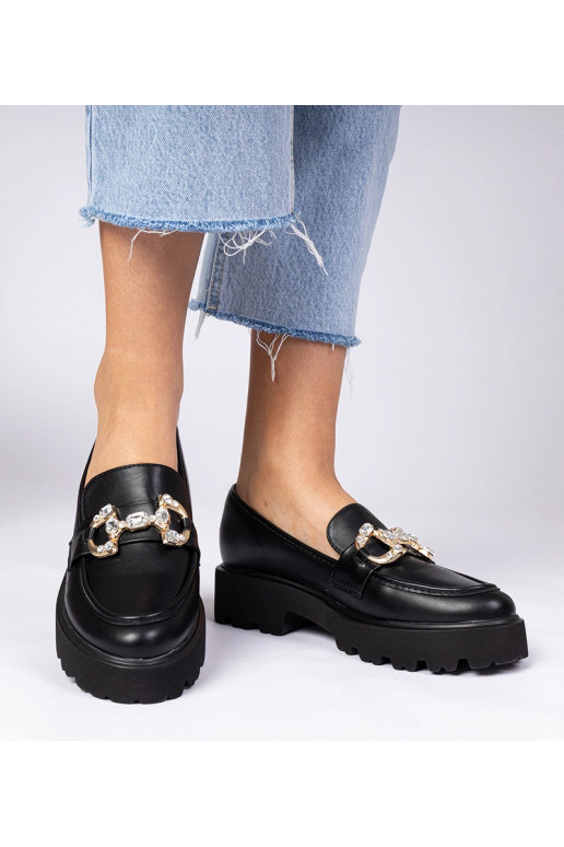 Musta elegantsed mokasiinid...