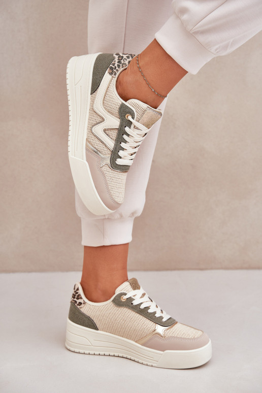 spordijalatsid Pealiste omad platvormiga leopardimustriga Rohelist värvi Lorori spordijalatsid Pealiste omad platvormiga leopardimustriga Rohelist värvi Lorori