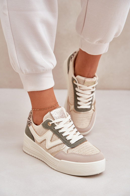 spordijalatsid Pealiste omad platvormiga leopardimustriga Rohelist värvi Lorori spordijalatsid Pealiste omad platvormiga leopardimustriga Rohelist värvi Lorori