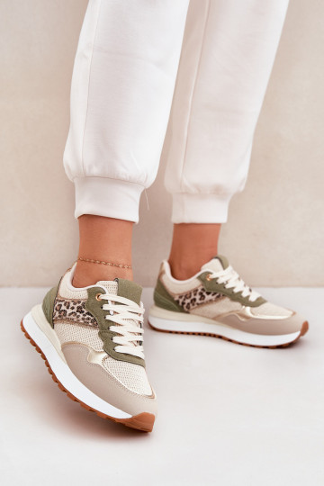 spordijalatsid Pealiste omad ja mustriga platvormiga Rohelist värvi Davinara 2