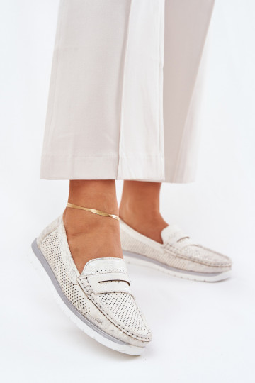 Bralithia hõbedased ökoloogilisest nahast mokasiinid 2