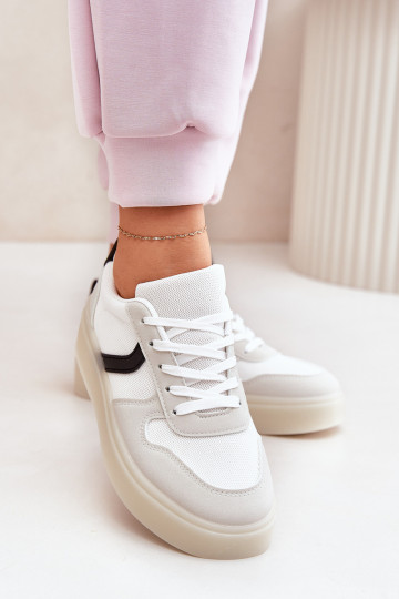 Madala Sneakersi stiilis kingad Naistele platvormiga valge