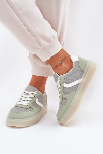 Sellel ondal Sneakers tüüpi jalanõud Pealiste omad platvormiga Rohelist värvi Telmira