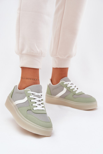 Sellel ondal Sneakers tüüpi jalanõud Pealiste omad platvormiga Rohelist värvi Telmira 2