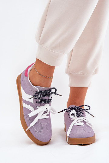 Madala Sneakersi stiilis kingad Naistele Z PodĮójnym sidumiseks lilla