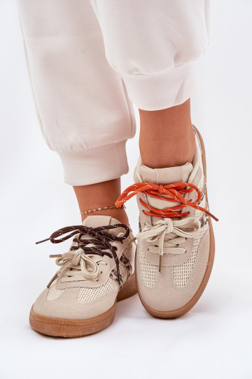 Sneakers tüüpi jalanõud Pealiste omad Z Podsisseójnym Paeladm leopardimustriga beeži värvi Ollabes