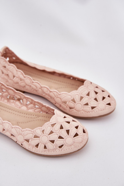 Ažuurne baleriinid Laste jalanõud läikivad Tumeroosad värvi Zindira