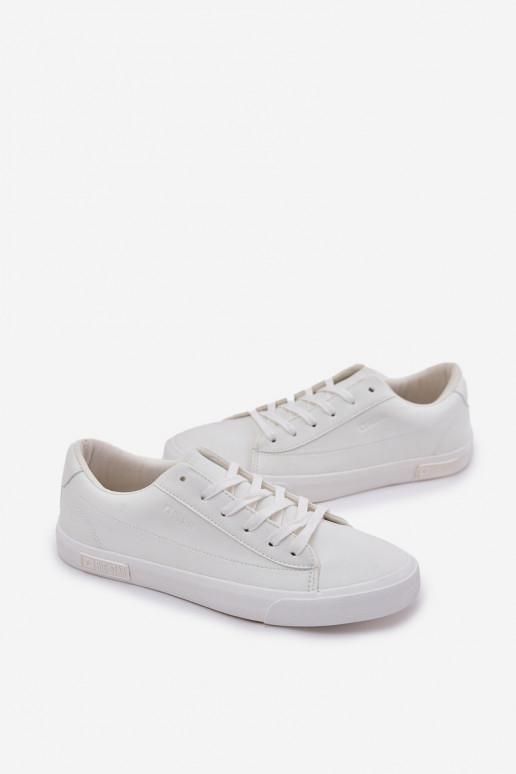 meeste omad Klassikalise mudeli madalad tennised eko-nahast Big Star NN174250 valget värvi