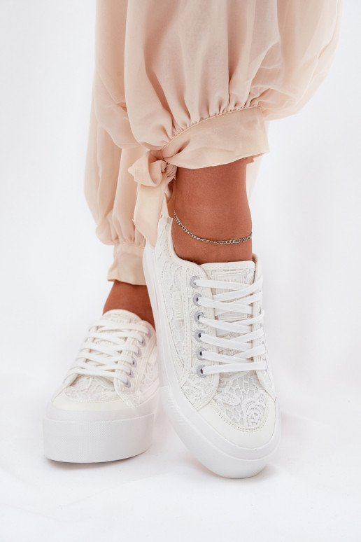 Pitsilised naiste saapad Big Star RR274747 valget värvi Pitsilised naiste saapad Big Star RR274747 valget värvi