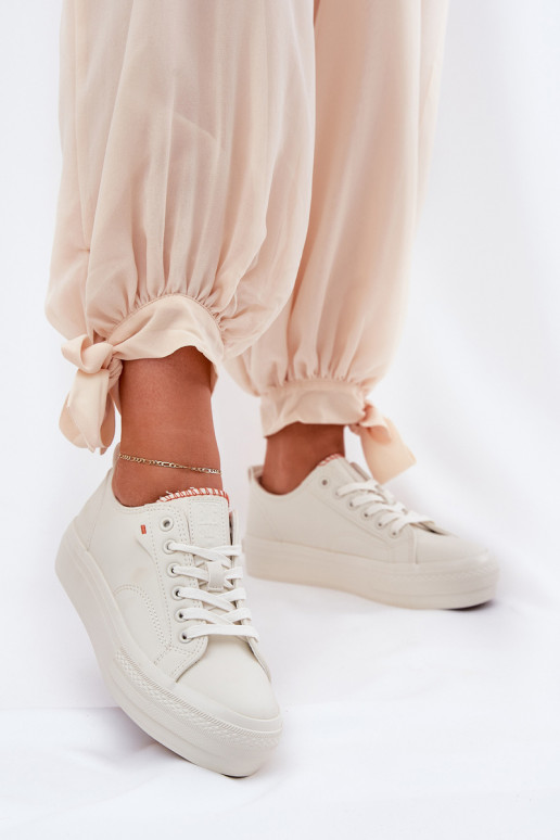 naiste saapad platvormiga eko-nahast Big Star RR274A297 Elevandiluu värvi naiste saapad platvormiga eko-nahast Big Star RR274A297 Elevandiluu värvi