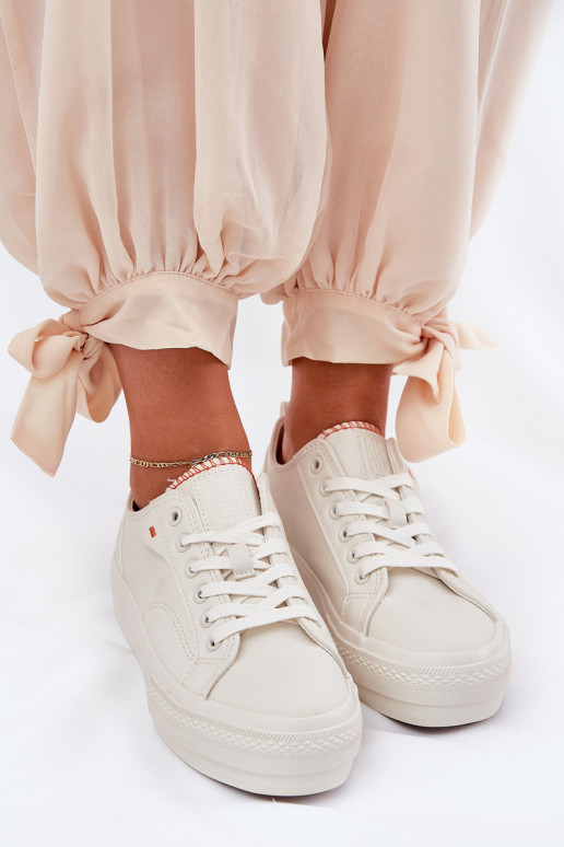 naiste saapad platvormiga eko-nahast Big Star RR274A297 Elevandiluu värvi naiste saapad platvormiga eko-nahast Big Star RR274A297 Elevandiluu värvi