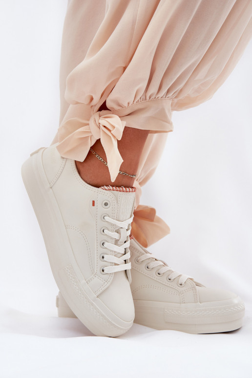 naiste saapad platvormiga eko-nahast Big Star RR274A297 Elevandiluu värvi naiste saapad platvormiga eko-nahast Big Star RR274A297 Elevandiluu värvi