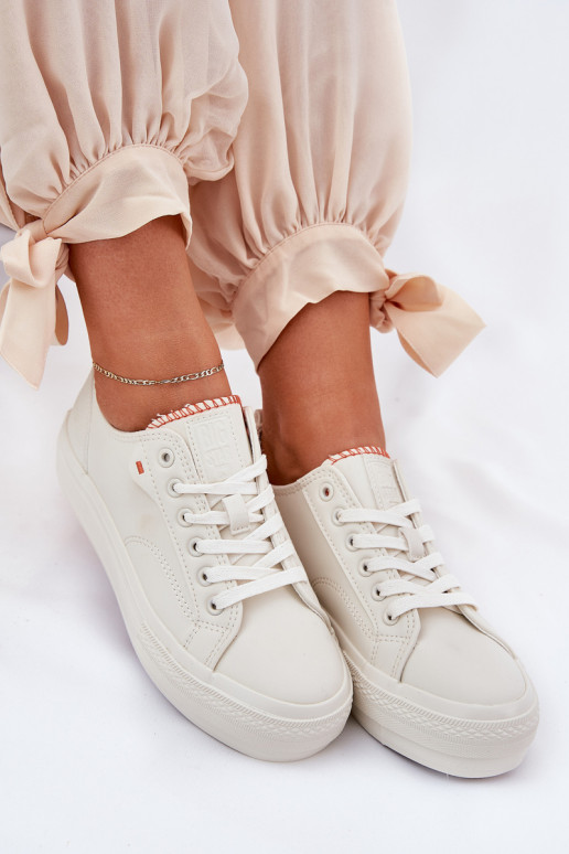 naiste saapad platvormiga eko-nahast Big Star RR274A297 Elevandiluu värvi naiste saapad platvormiga eko-nahast Big Star RR274A297 Elevandiluu värvi