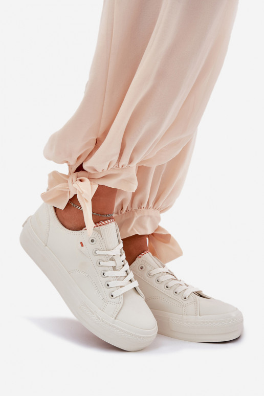 naiste saapad platvormiga eko-nahast Big Star RR274A297 Elevandiluu värvi naiste saapad platvormiga eko-nahast Big Star RR274A297 Elevandiluu värvi