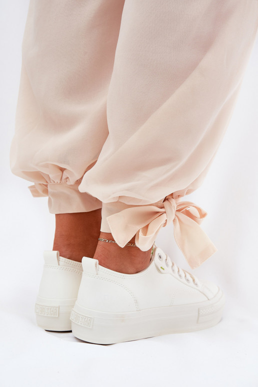 naiste saapad platvormiga eko-nahast Big Star RR274A295 valget värvi naiste saapad platvormiga eko-nahast Big Star RR274A295 valget värvi