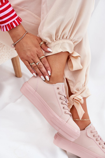 naiste saapad platvormiga eko-nahast Big Star RR274A294 Tumeroosad värvi