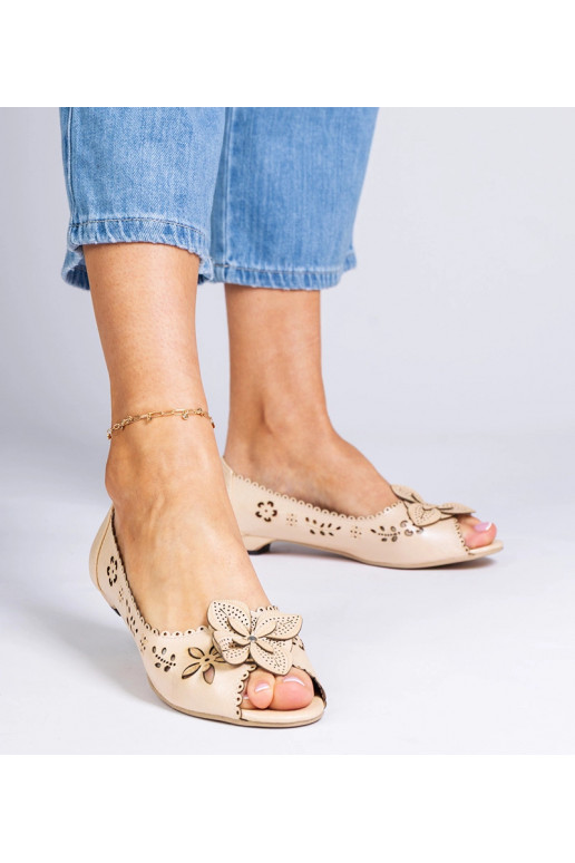 Bežised avatud varbaga baleriinid Ursull