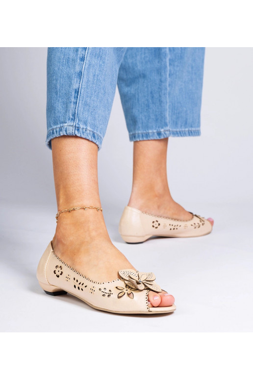 Bežised avatud varbaga baleriinid Ursull