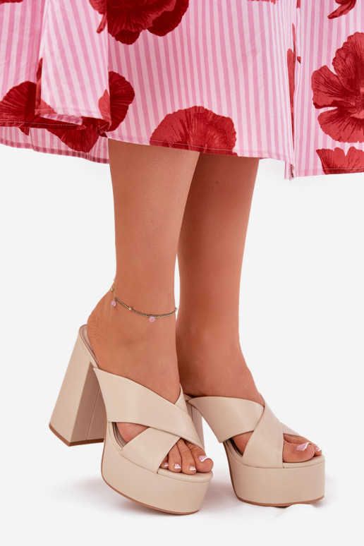naiste plätud platvormiga I Postita beeži värvi Lenobos