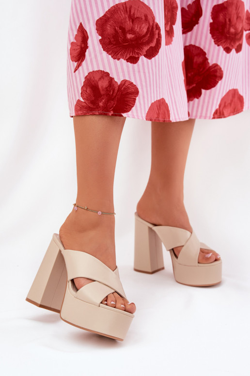 naiste plätud platvormiga I Postita beeži värvi Lenobos