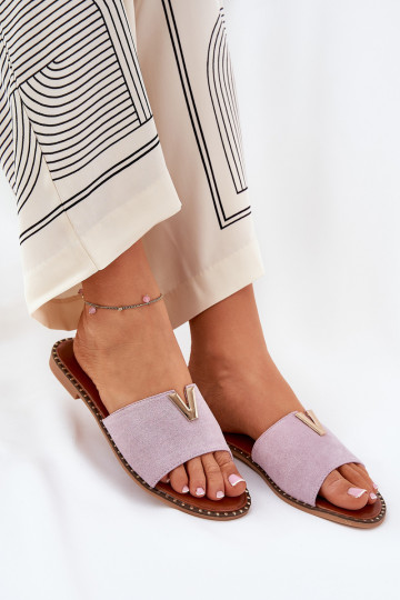 naiste plätud laiade nööridega Koos Ornatei Detalami Violetne värv Saliena