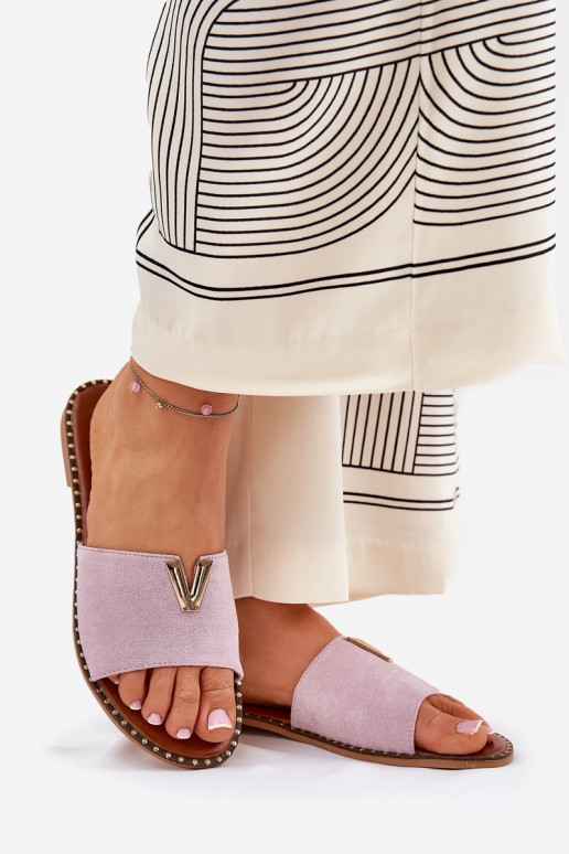 naiste plätud laiade nööridega Koos Ornatei Detalami Violetne värv Saliena