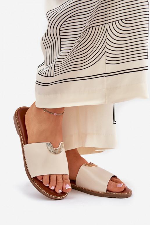 naiste plätud Eko Pealhk Koos Ornatei Detalami beeži värvi Mevith