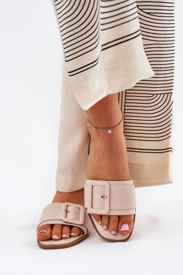 sileda tallaga naiste plätud Eko Pealhk neetide ja pandlaga beeži värvi Bamma 2