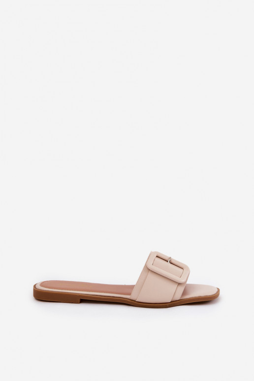 sileda tallaga naiste plätud Eko Pealhk neetide ja pandlaga beeži värvi Bamma