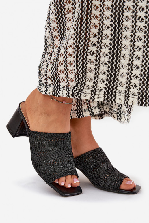 naiste plätud Koos punutisega kõrge jämeda kontsaga msuud Ciariloria