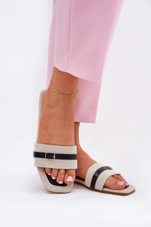 sileda tallaga naiste plätud rihmadega I neetide ja pandlaga beeži värvi-msuud Zilina