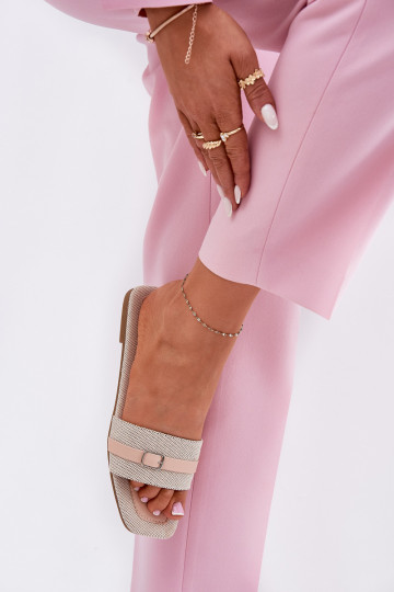 sileda tallaga naiste plätud rihmadega I neetide ja pandlaga beeži värvi Zilina 2