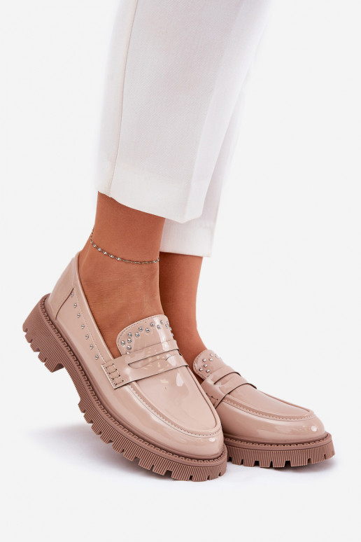 naiste mokassiinid Laque Kaunistusega beeži värvi Pealllae