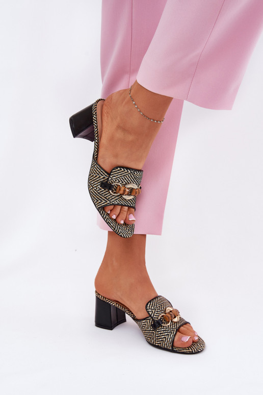 naiste plätud kõrge jämeda kontsaga kaunistustega msuud Ovittole