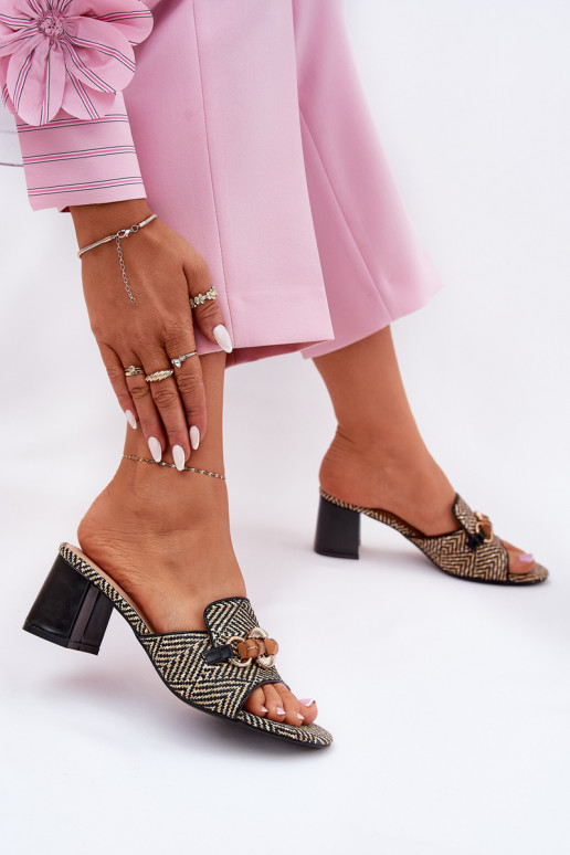 naiste plätud kõrge jämeda kontsaga kaunistustega msuud Ovittole