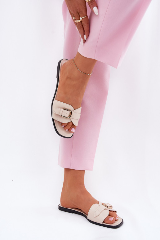 sileda tallaga naiste plätud Kuldse pandlaga beeži värvi Esiobb