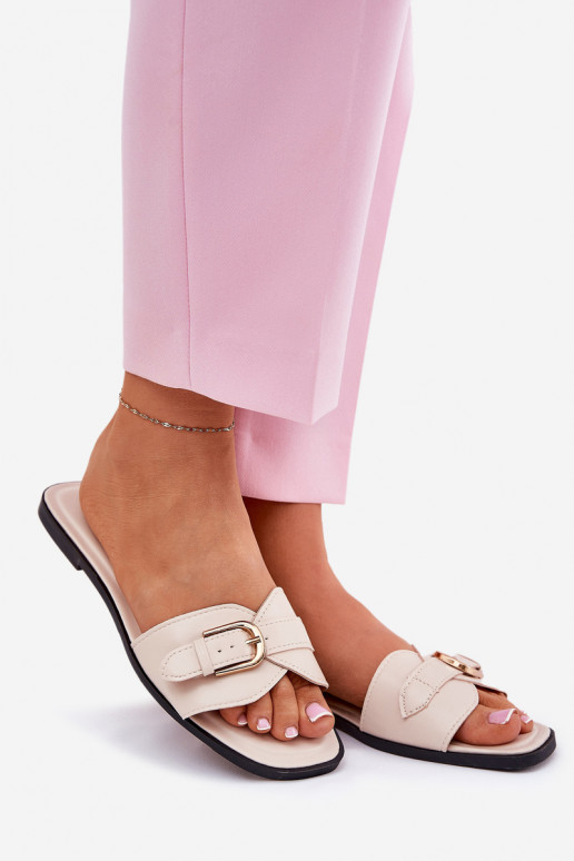 sileda tallaga naiste plätud Kuldse pandlaga beeži värvi Esiobb