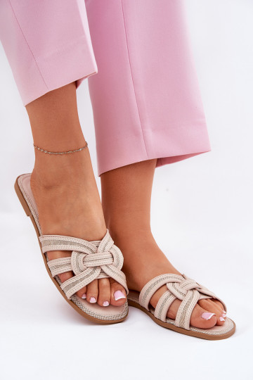 Sussid Pealiste korter Z Przeplatającymi Się Paskami beeži värvi Acimine