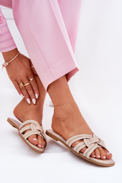 Sussid Pealiste korter Z Przeplatającymi Się Paskami beeži värvi Acimine