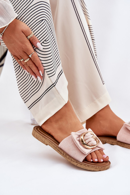 sileda tallaga naiste plätud Koos Ornate Detalem Tumeroosad värvi Nellodra