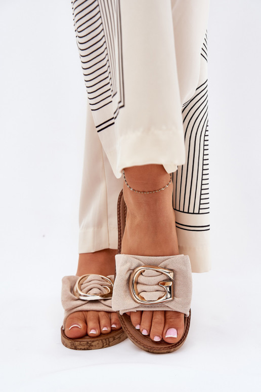 sileda tallaga naiste plätud Koos Ornate Detalem beeži värvi Nellodra