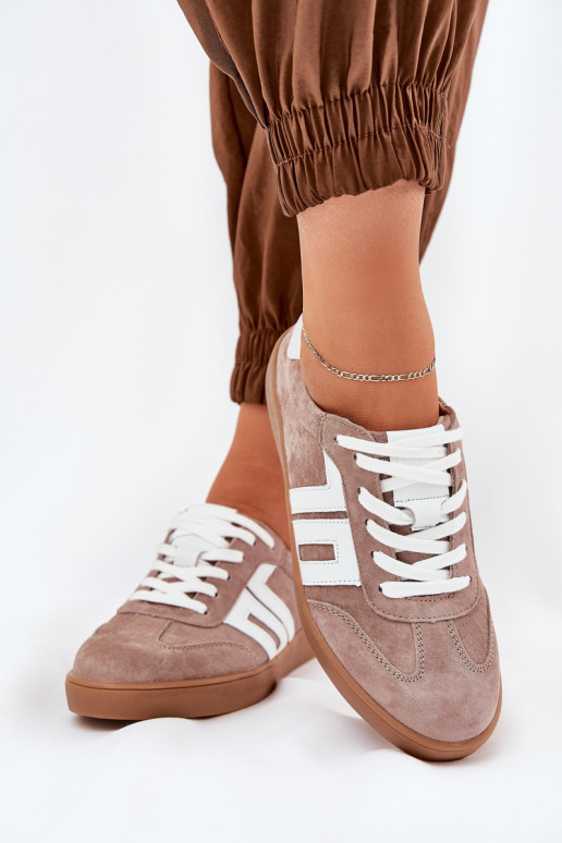 Sneakers tüüpi jalanõud spordijalatsid seemisnakhsed Vinceza 79517 beeži värvi