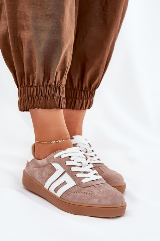 Sneakers tüüpi jalanõud spordijalatsid seemisnakhsed Vinceza 79517 beeži värvi