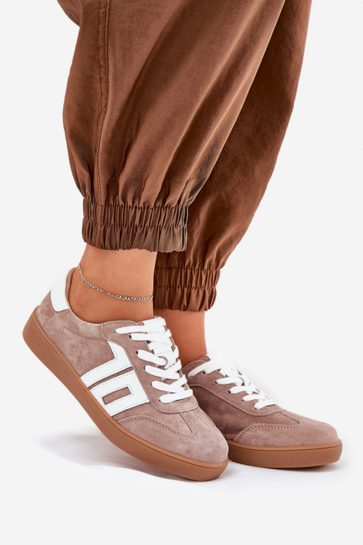 Sneakers tüüpi jalanõud spordijalatsid seemisnakhsed Vinceza 79517 beeži värvi