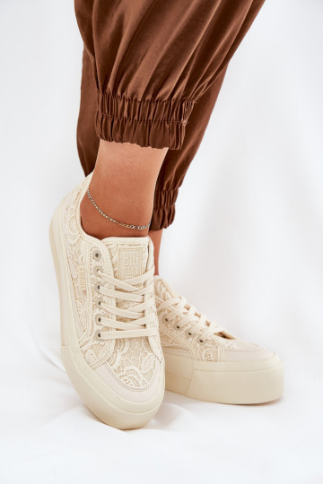 Pitsilised naiste saapad Big Star RR274746 beeži värvi 2