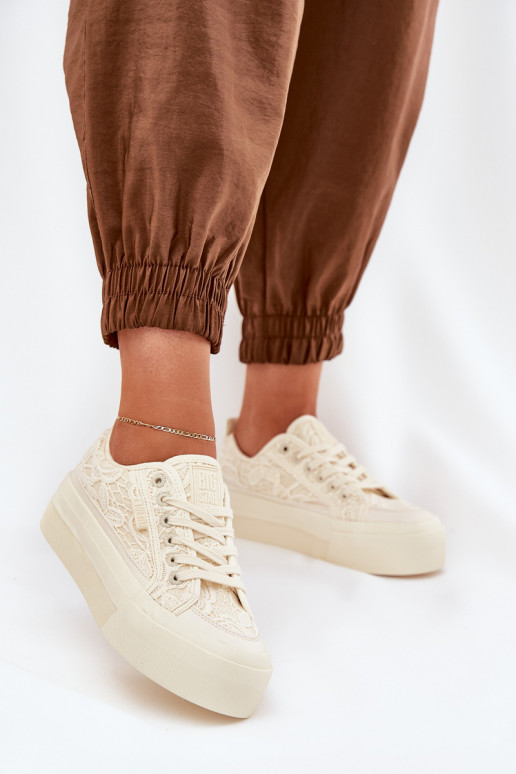 Pitsilised naiste saapad Big Star RR274746 beeži värvi Pitsilised naiste saapad Big Star RR274746 beeži värvi