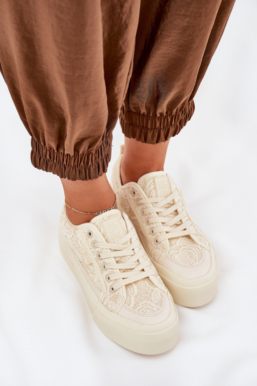 Pitsilised naiste saapad Big Star RR274746 beeži värvi Pitsilised naiste saapad Big Star RR274746 beeži värvi