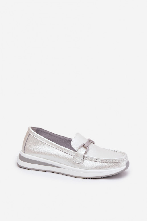 Pealhk naiste mokassiinid S.Barski GR51-598 pärlmutri värvi