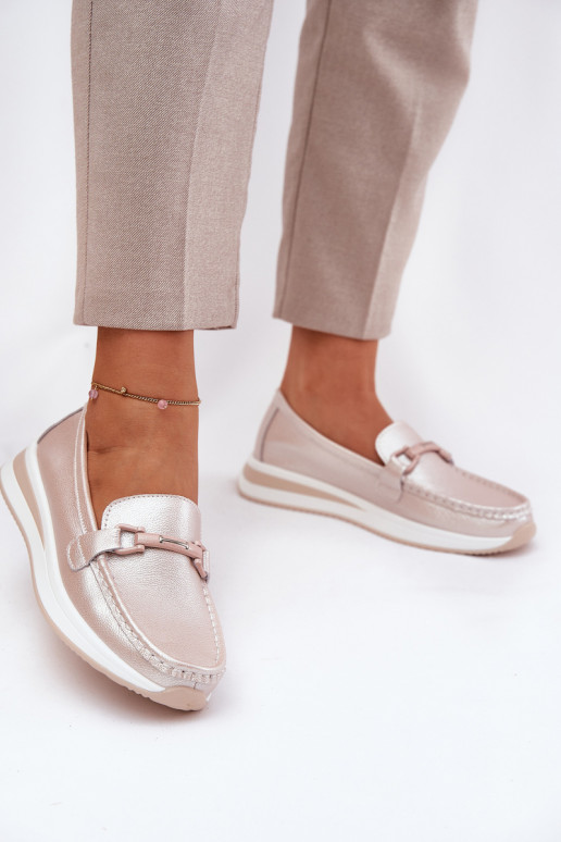 Pealhk naiste mokassiinid S.Barski GR51-598 Pärliroosa Pealhk naiste mokassiinid S.Barski GR51-598 Pärliroosa