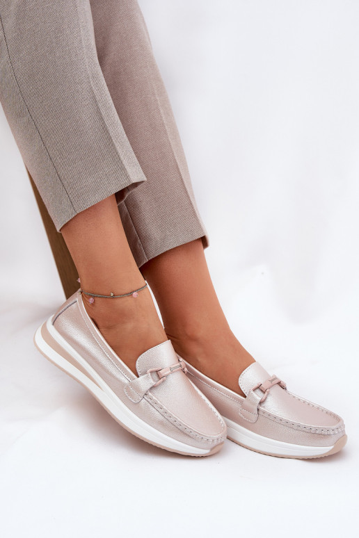 Pealhk naiste mokassiinid S.Barski GR51-598 Pärliroosa Pealhk naiste mokassiinid S.Barski GR51-598 Pärliroosa